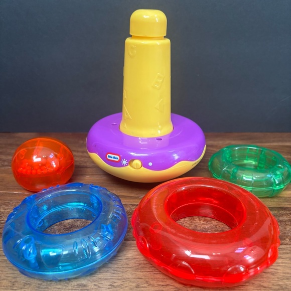 Vintage Little Tikes Light 'n' Sounds Stacker Colorful Electronic Stacking Toy - Picture 4 of 5